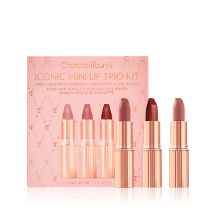 رژ لب و لیپ گلاس | CHARLOTTE_TILBURY-S_ICONIC_MINI_LIP_TRIO_KIT_PACKAGING | آرالیا شاپ - آرایشی بهداشتی